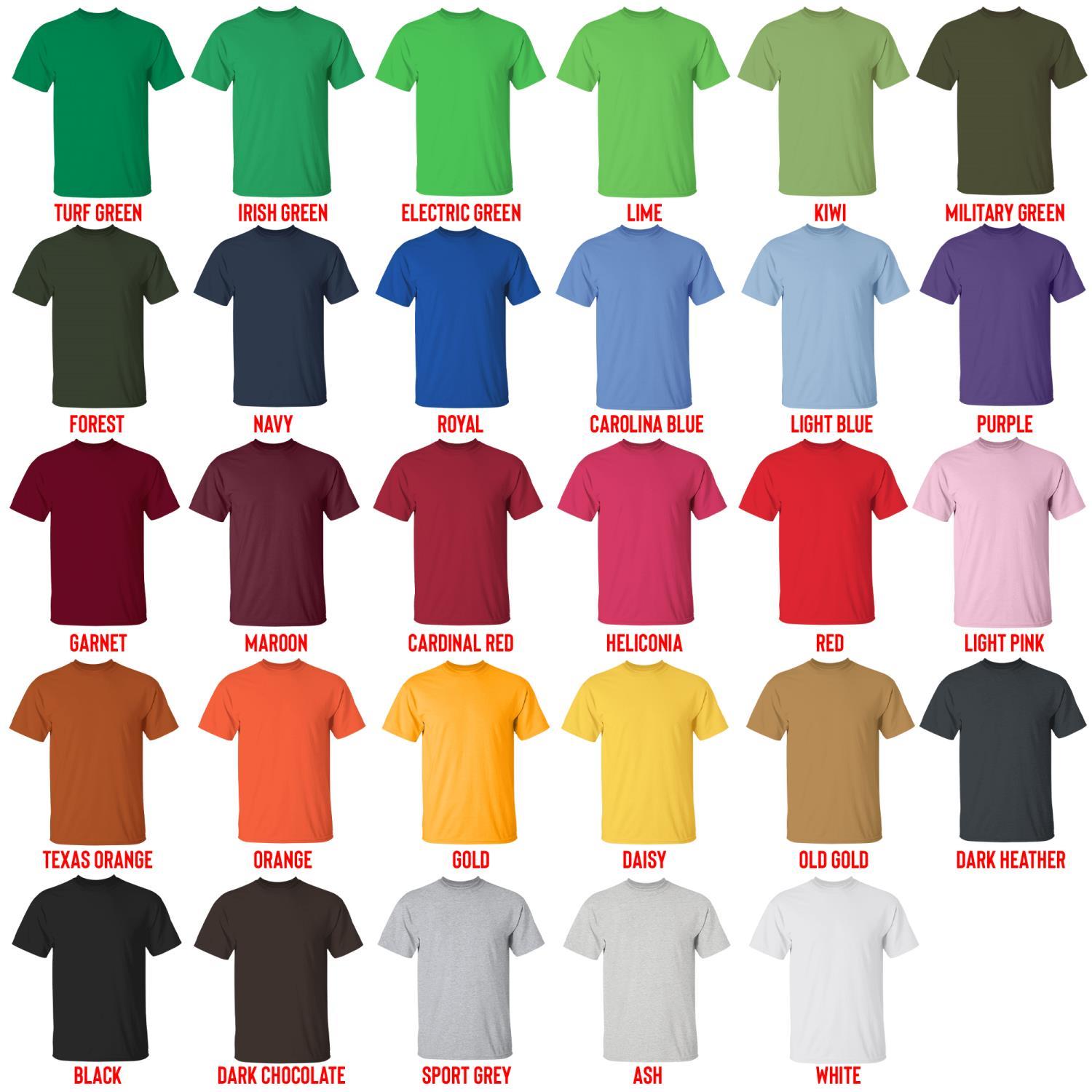 t shirt color chart - Bersek Uk Store